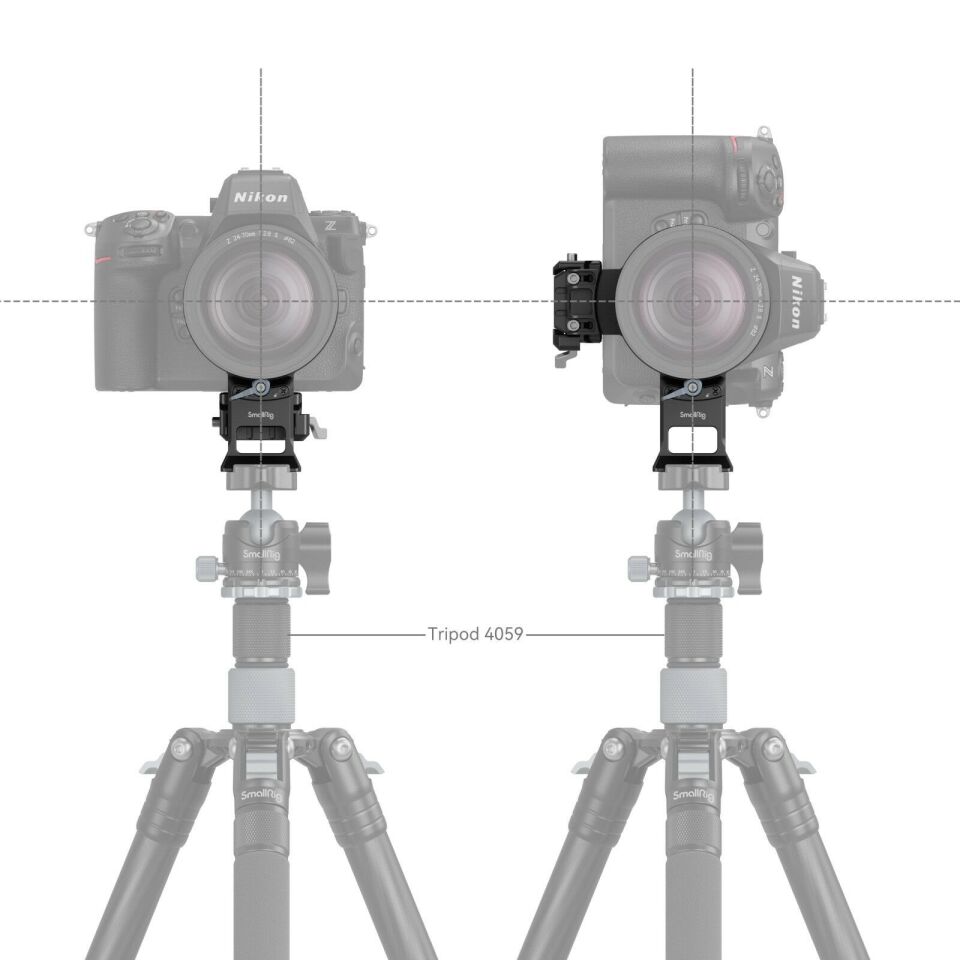 SmallRig 4306 Nikon'a Z Serisi İçin Döndürülebilir Yataydan Dikeye Montaj Plakası Kiti