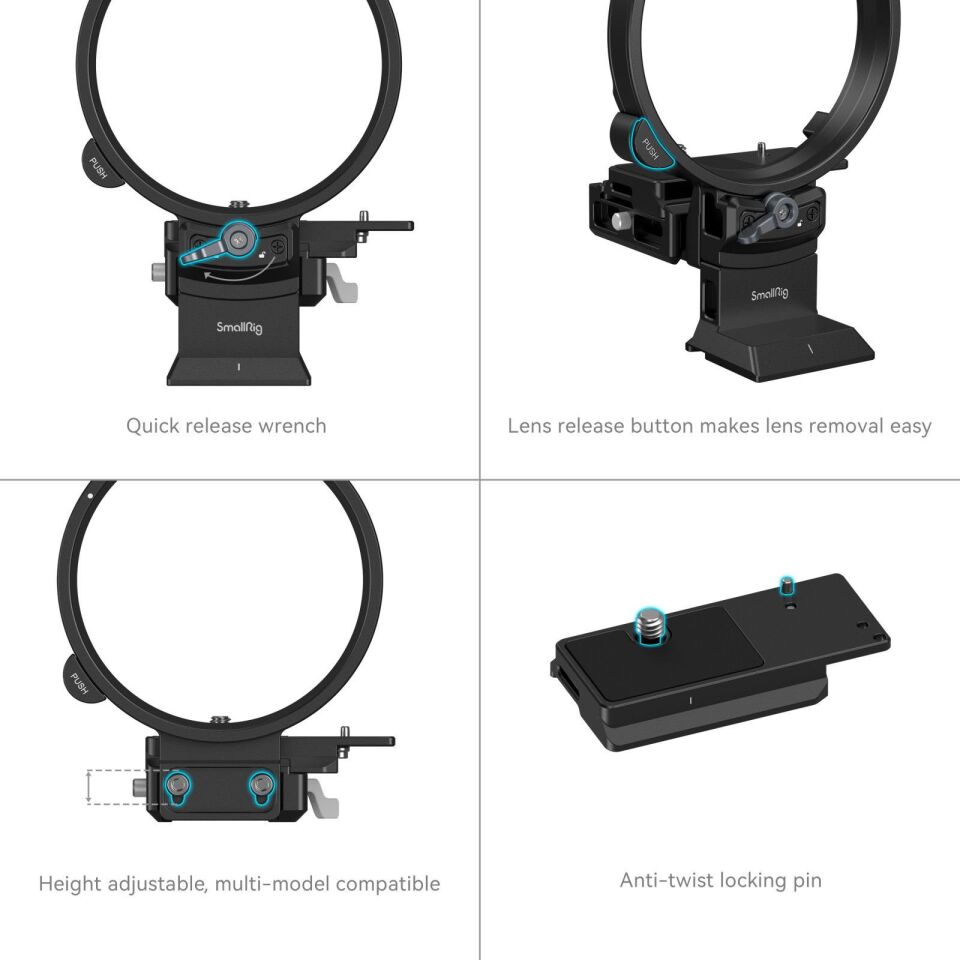 SmallRig 4305 FUJIFILM'e GFX Serisi İçin Döndürülebilir Yataydan Dikeye Montaj Plakası Kiti