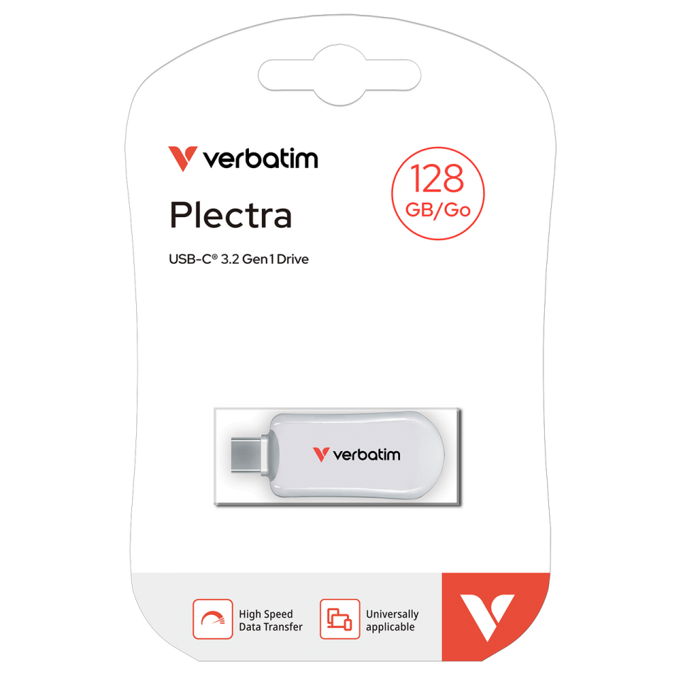 Verbatim 128 GB Plectra Usb-C Usb Flash Bellek Beyaz Renk-(30229)