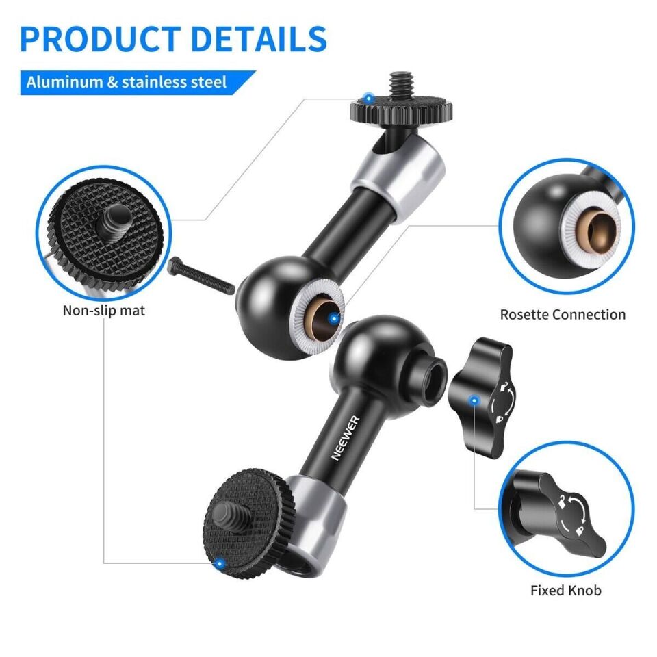 ST-15 5.9'' 15cm  1/4'' Vidalı Magic Arm