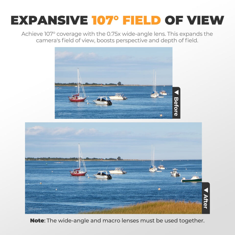 Freewell 2-in-1 Wide-Angle and Macro Lens for FUJIFILM X100 Series (Silver)