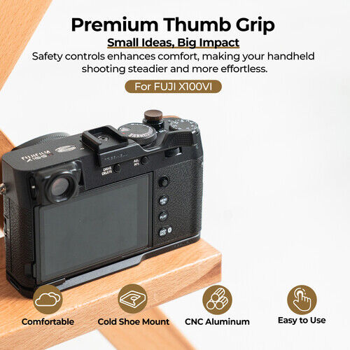 Freewell Thumb Grip with Cold Shoe Mount for FUJIFILM X100VI (Black)