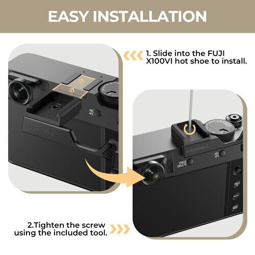 Freewell Thumb Grip with Cold Shoe Mount for FUJIFILM X100VI (Black)