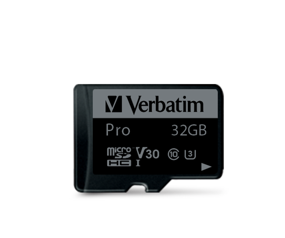 Verbatim 47041 - 32Gb Pro U3 Micro Sdhc Class 10 Uhs-i (inc Adaptor) (90Mb/Sn. - 45Mb/Sn.)