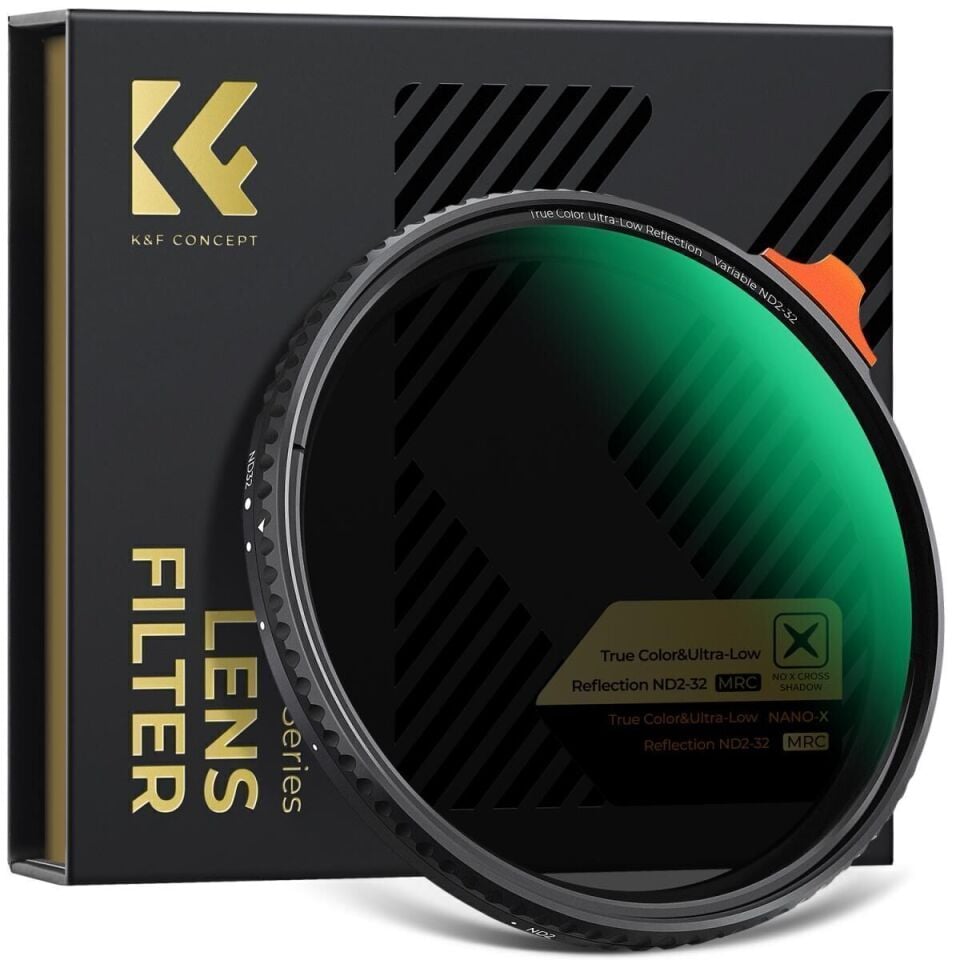 K&F Concept 58mm NANO-X ND2-32  (1-5 Stop) True Color Ultra  Değişken Filtre