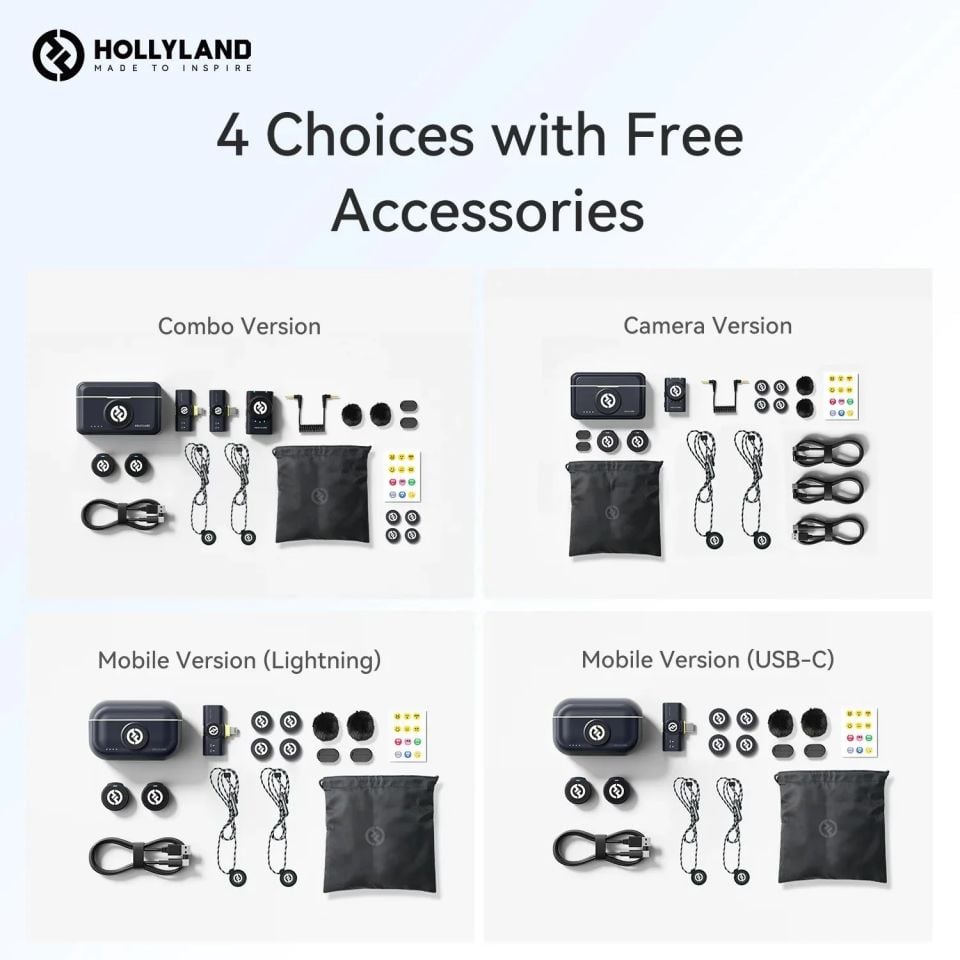 Hollyland Lark M2 Combo Wireless Yaka Mikrofonu