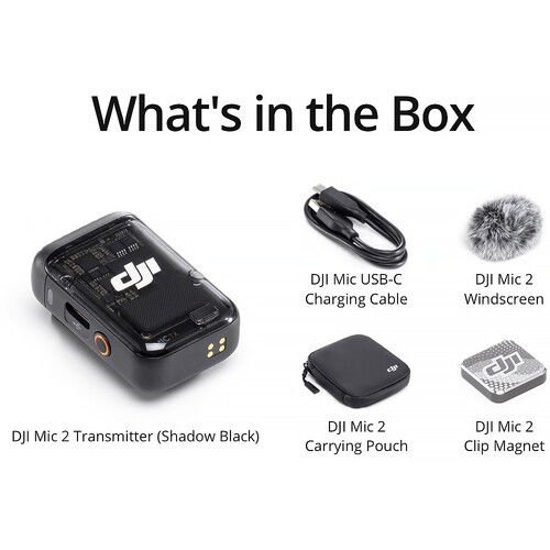 DJI Mic 2 - Klipsli Verici/Dahili Mikrofonlu Kaydedici