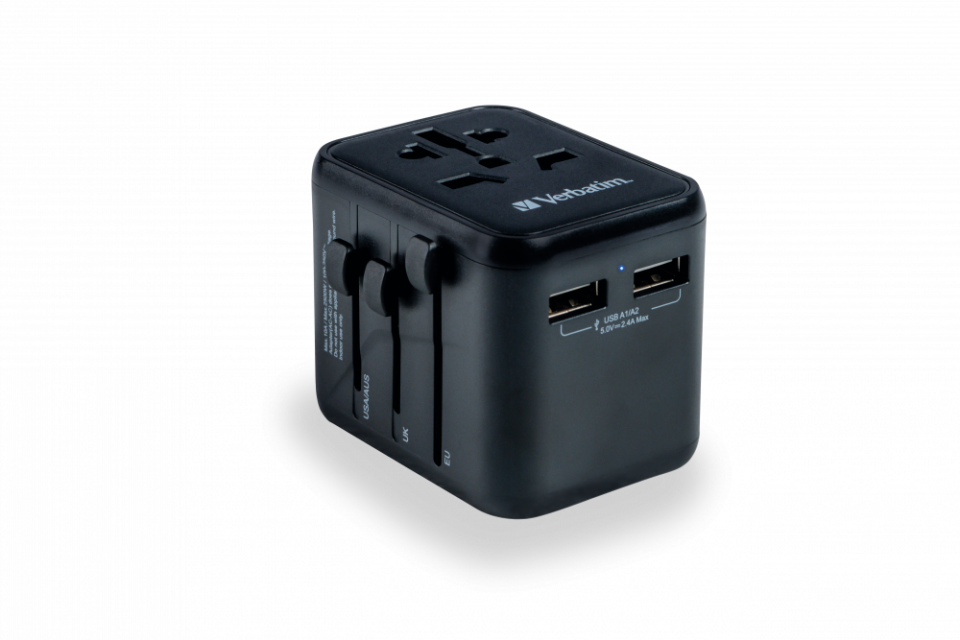 Verbatim Evrensel Seyahat Şarj Adaptörü UTS-01 2 x Usb-A Usb-(49543)