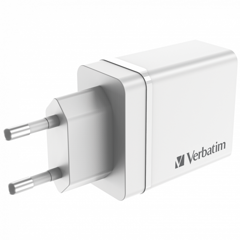 Verbatim 30W 4 Bağlantılı Usb Şarj Cihazı Beyaz 1x Usb-C® PD 20W / 1 x Usb-A QC 3.0 / 2 x Usb-A 10W (AB)-(49701)