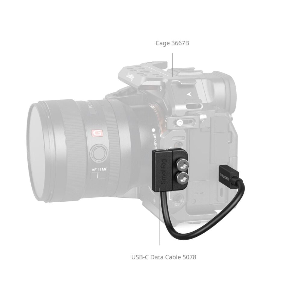 SmallRig 5078 USB-C Veri Kablosu (Erkek - Dişi)