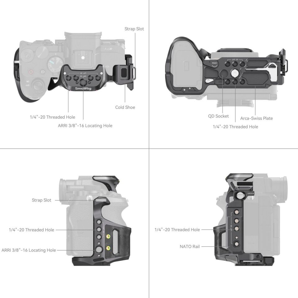 SmallRig 6029 Rhinoceros  Sony Alpha 7 V / 7R V / 7 IV  için Kafes
