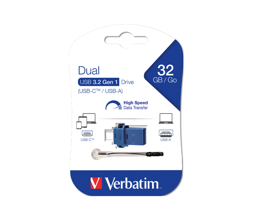 Verbatim 32 GB Dual Usb-A/Usb-C Us 3.2 Flash Bellek-(49966)