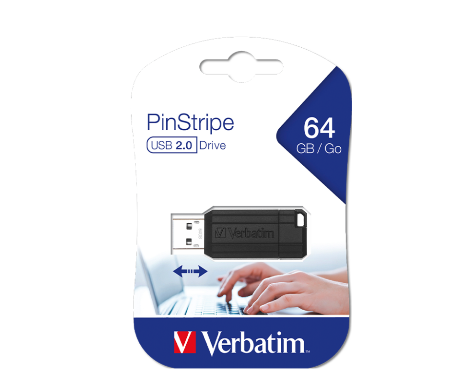 Verbatim 64 GB Pinstripe Usb-A 2.0 Flash Bellek Siyah Renk