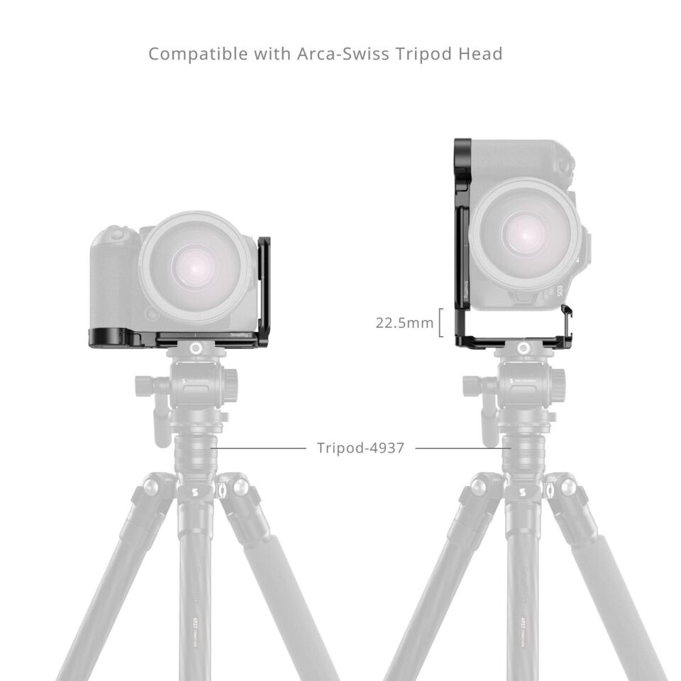 SmallRig Canon 5962 EOS R6 Mark III / R6 Mark II için AirTag Yuvalı  L Şekilli Montaj Plakası