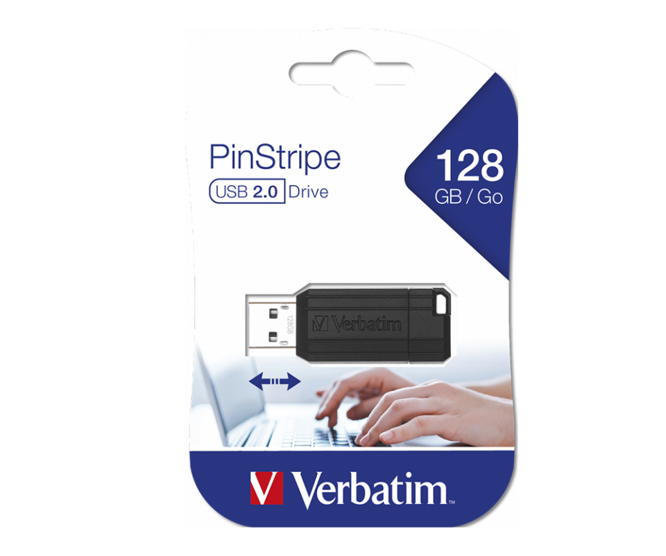 Verbatim 128 GB Pinstripe Usb-A 2.0 Flash Bellek Siyah Renk