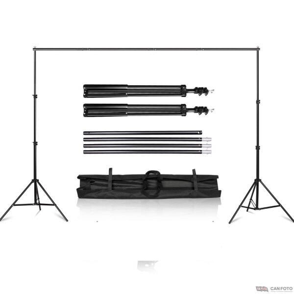 GDX BM400 3'lü Paraflaş Set + Seyyar Fon Perde 3x3 Metre