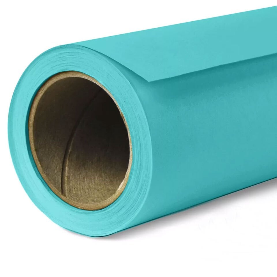 GDX Sabit (Tavan & Duvar) Kağıt Sonsuz Stüdyo Fon Perde (Baby Blue) 2.70x11 Metre