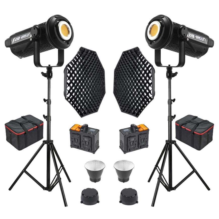 Gdx LV-700C-II B Bi Color Led Video Işığı 2'li Full Set (Gridli 170 Octa Softbox + 260 cm Kalın Işık Ayağı)
