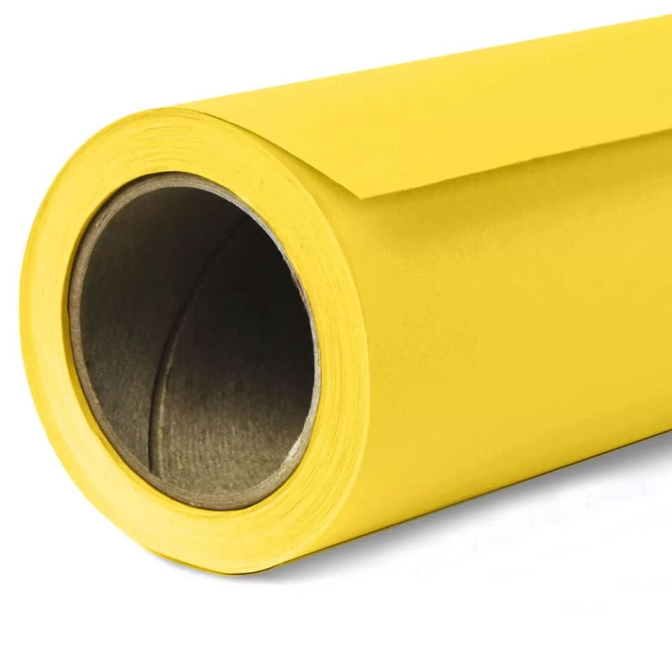 GDX Sabit (Tavan & Duvar) Kağıt Sonsuz Stüdyo Fon Perde (Canary) 2.70x11 Metre