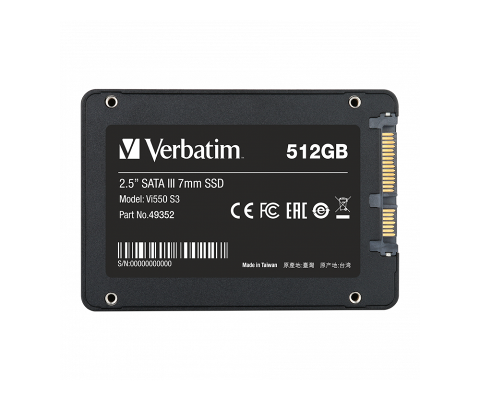 Verbatim 512 GB Dahili Sata VI 550 SSD S3 2,5 500MB/S - 550MB/S-(49352)