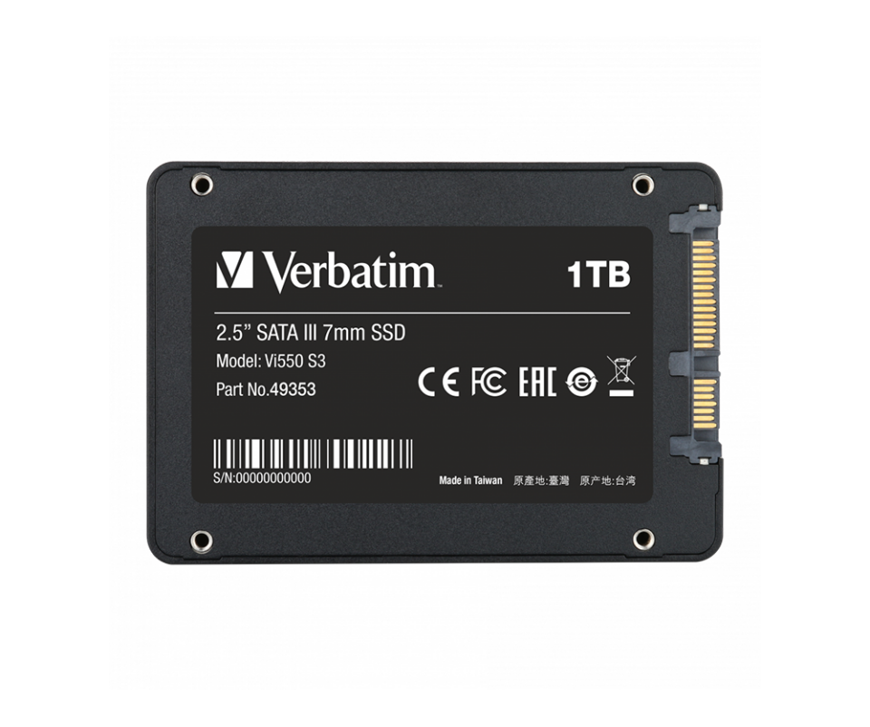 Verbatim 1 TB Dahili Sata VI 550 SSD S3 2,5 500MB/S - 550MB/S-(49353)