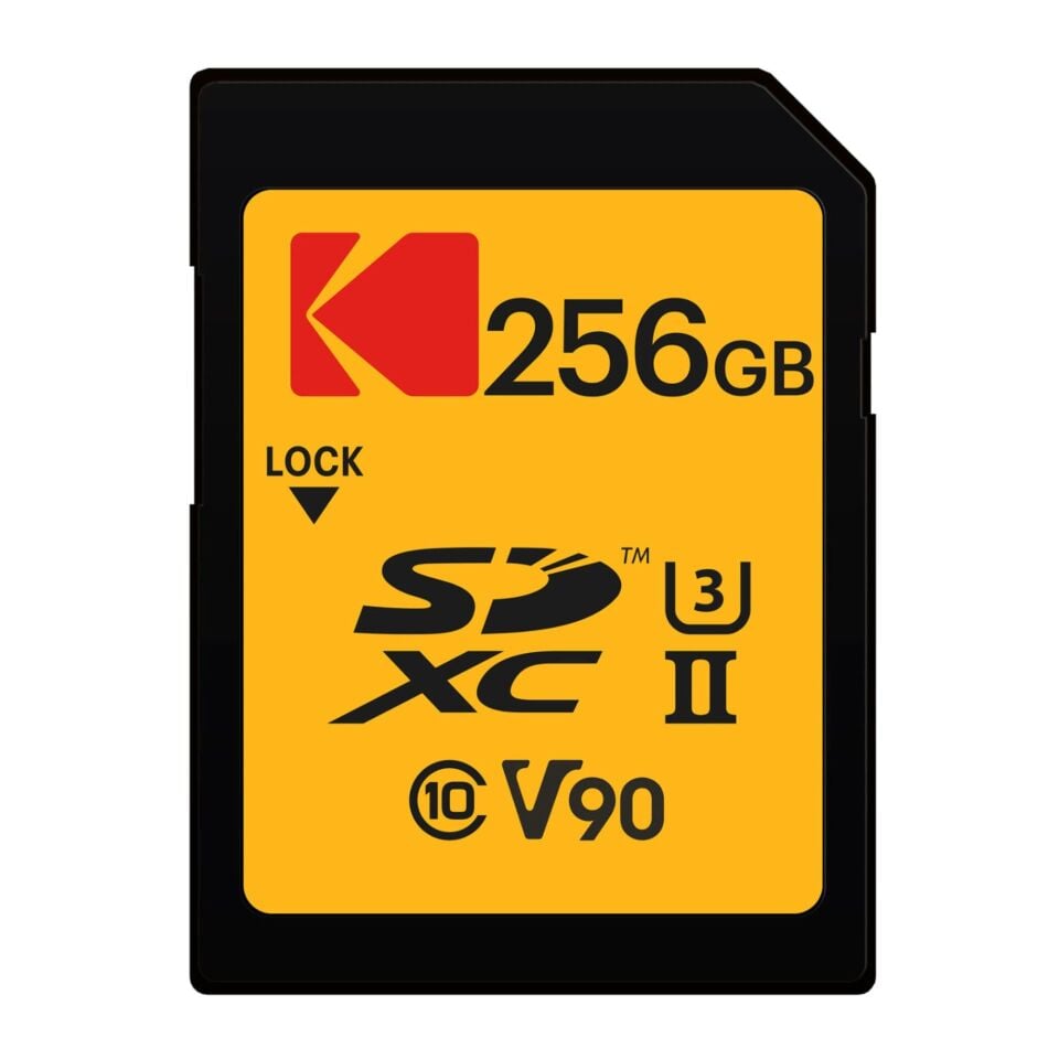 Kodak 256GB UHS-II U3 V90 SD Hafıza Kartı (280MB/s - 240MB/s)