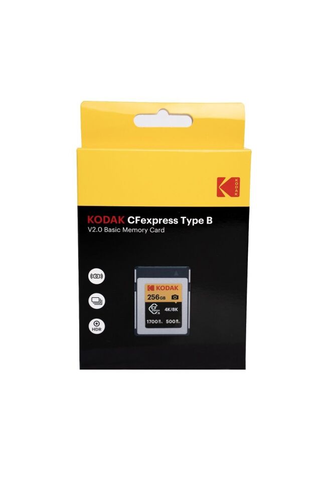 Kodak 256GB CF Express Type B 2.0 Hafıza Kartı (1700MB/s - 500MB/s)