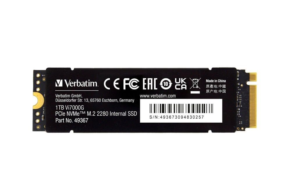 Verbatim 1 TB Dahili M2 VI 7000  SSD PCIE Gen 4 6700MB/S - 7400MB/S-(49367)