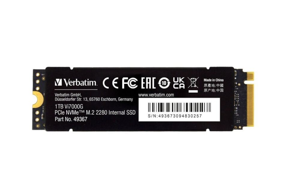 Verbatim 1 TB Dahili M2 VI 7000  SSD PCIE Gen 4 6700MB/S - 7400MB/S-(49367)