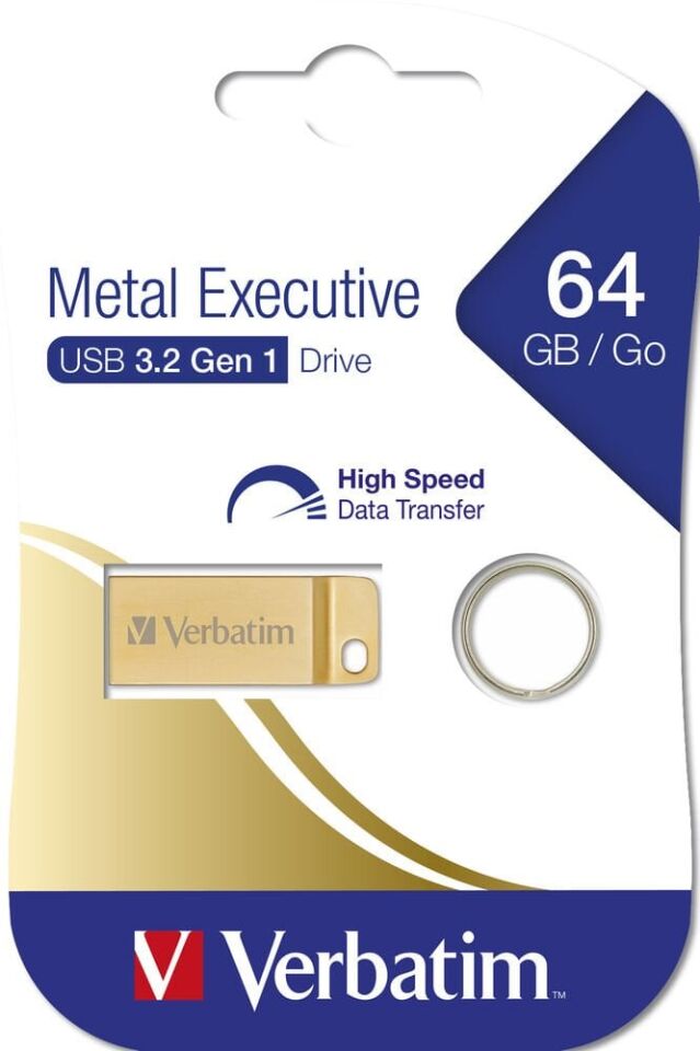Verbatim 64 GB Metal Executive Usb-A 3.2  Flash Bellek Altın Renk-(99106)