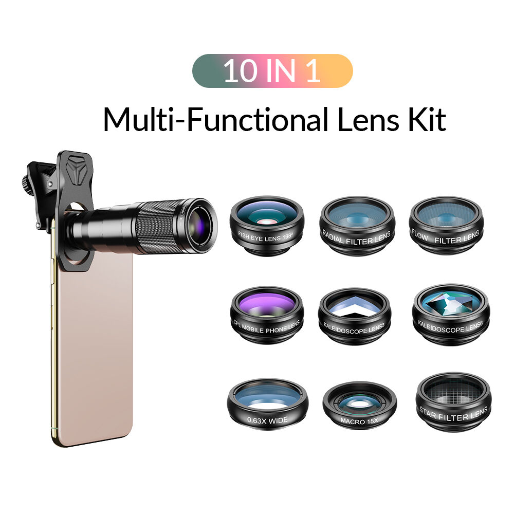 Apexel 22X10'u Bir Arada Telefon Lens Kiti