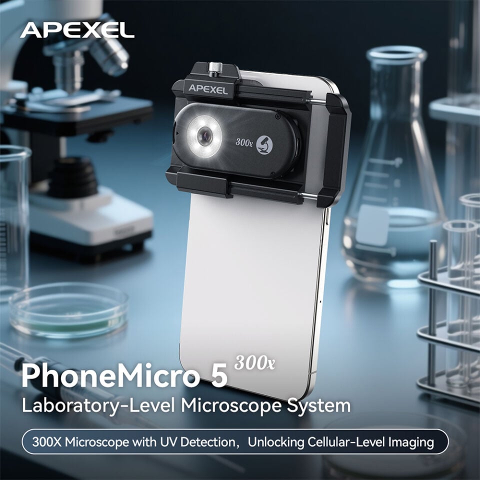 Apexel PhoneMicro 5 Serisi 300X Mikroskop Lensi
