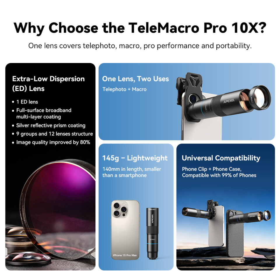 Apexel TeleMacro Pro 10X