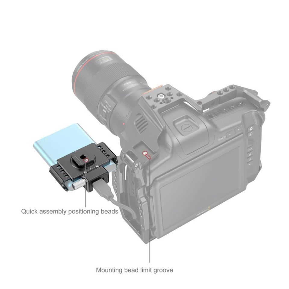 SmallRig 3272 BMPCC 6K PRO için T5 / T7 SSD Tutucu