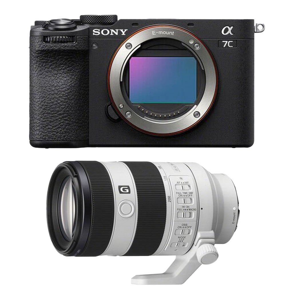 Sony A7C II 70-200mm f/4 Macro G OSS II Lens Kit (Siyah)