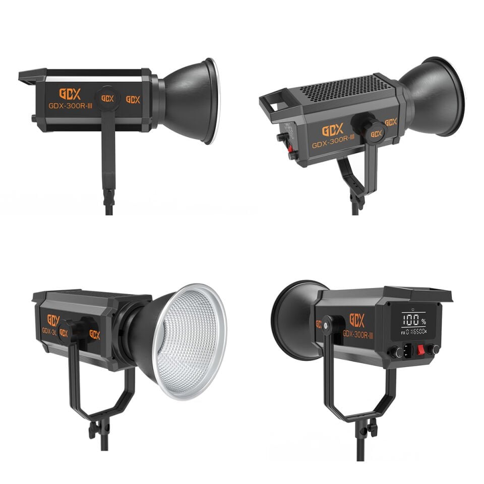 GDX 300 RGB III Profesyonel İkili Fotoğrafçılık ve Video Renkli Dolgu Işığı Seti