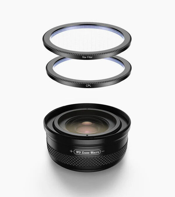 Apexel 10-20X Zoom Makro Lens+Halka Işık