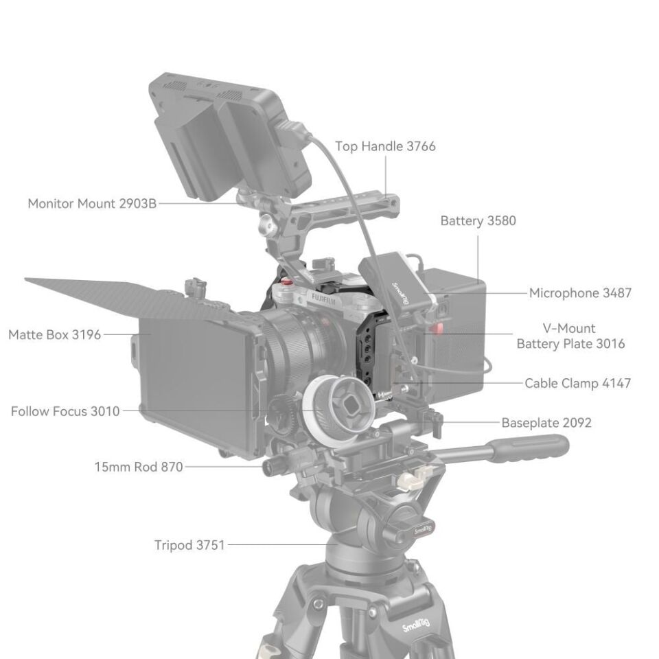 SmallRig 4135 FUJIFILM X-T5 için  Çok İşlevli Kafes