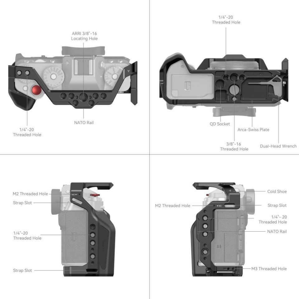 SmallRig 4135 FUJIFILM X-T5 için  Çok İşlevli Kafes