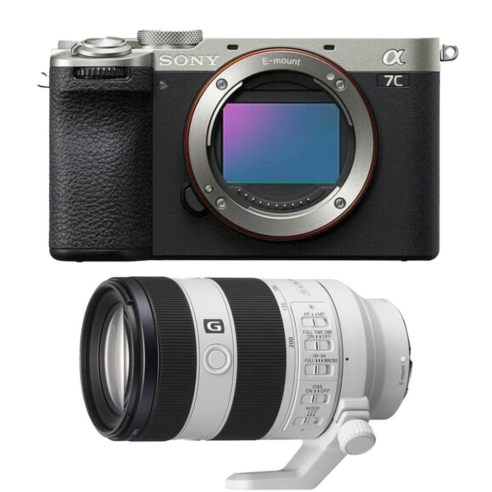 Sony A7C II 70-200mm f/4 Macro G OSS II Lens Kit (Gümüş)