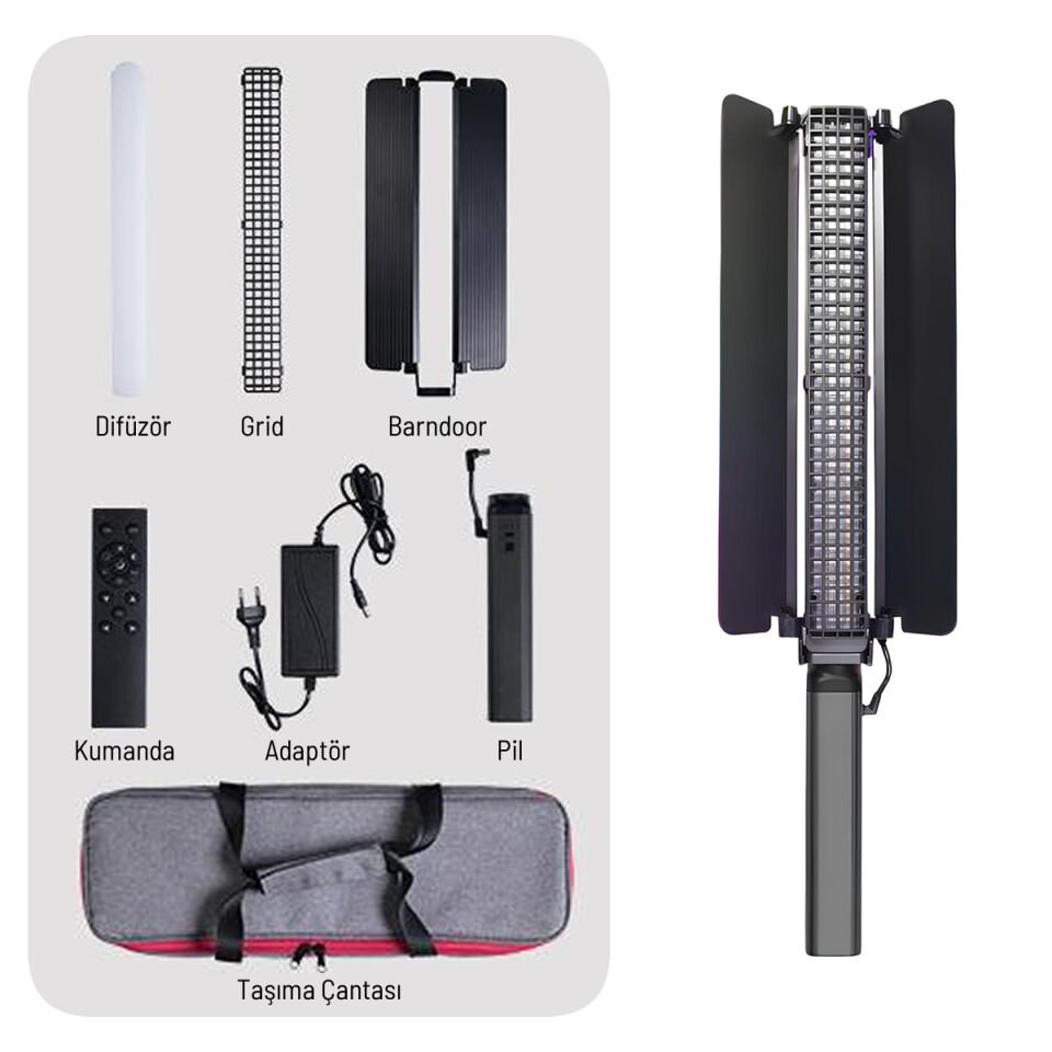 GDX ST-100 II RGB 120W Fotoğraf ve Video için Led Çubuk Işık