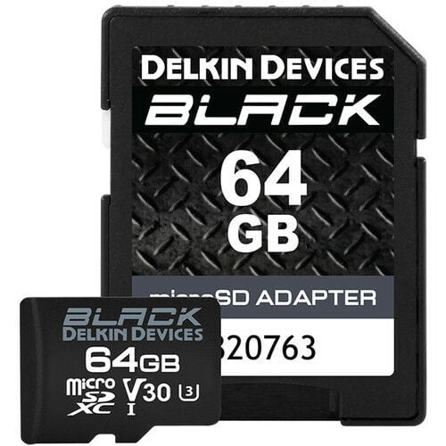 Delkin Black 64GB Micro SD UHS-I V30 Hafıza Kartı