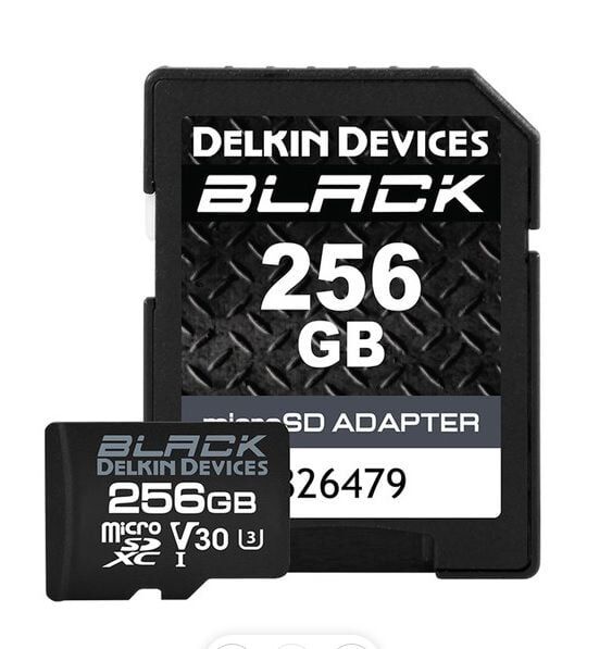Delkin Black 256GB Micro SD UHS-I V30 Hafıza Kartı