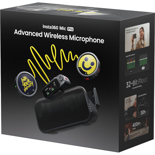 Insta360 Mic Pro (2 TX + 1 RX)  Kablosuz Mikrofon