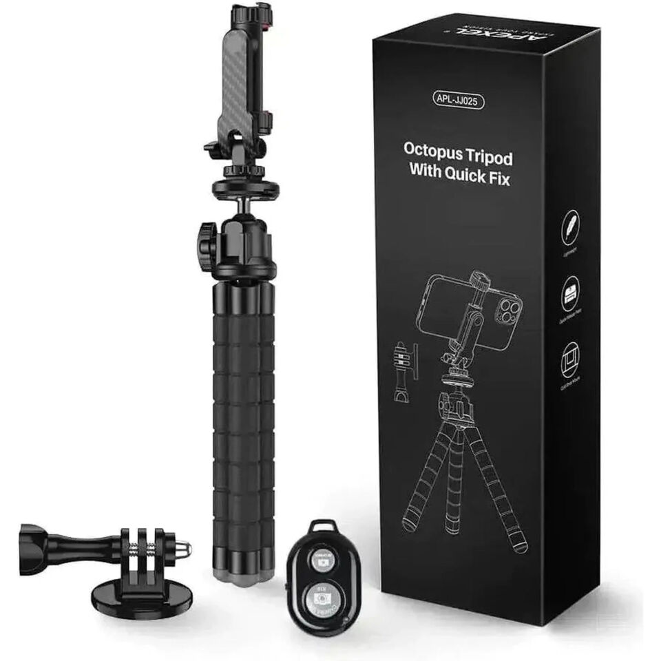 Apexel 360 Derece Dönebilen Ahtapot Tripod