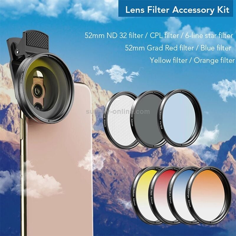 Apexel 7 in 1 HD Lens & Filtre Kit