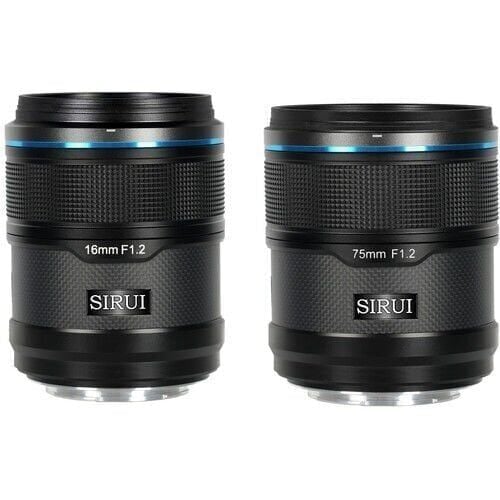 Sirui Sniper 16mm & 75mm F1.2 Lens Kiti (E Mount, Siyah)
