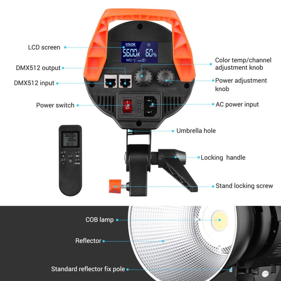 Andoer DL150 (150watt) Video Çekim Işığı