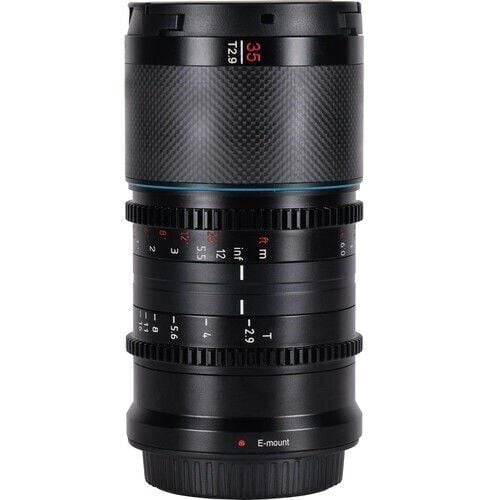 Sirui Saturn 35mm T2.9 1.6x Full-Frame Karbon Fiber Anamorfik Lens (E Mount, Mavi Flare)