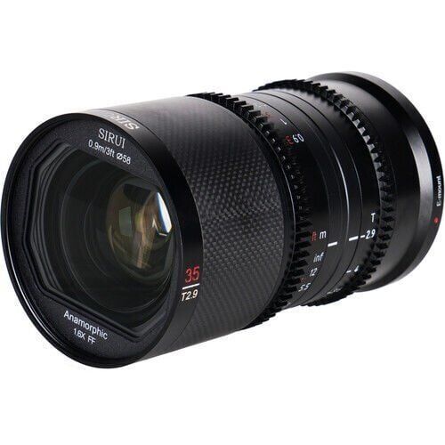 Sirui Saturn 35mm T2.9 1.6x Full-Frame Karbon Fiber Anamorfik Lens (E Mount, Nötr Flare)